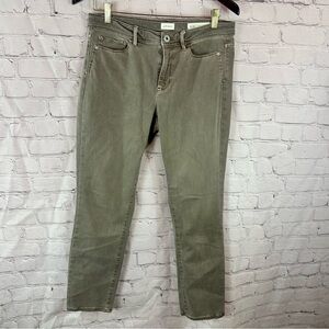 j. jill denim authentic fit slim ankle  womens Jeans 6 khaki mocha stretch